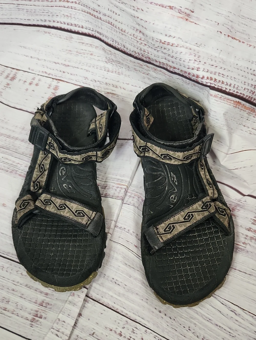 Teva Men's Black and Tan Sport Sandals